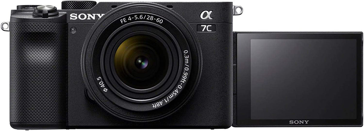 Certified Refurbished - Sony Alpha 7C Full-frame Compact Mirrorless Camera Kit -ILCE7CL/B, Black