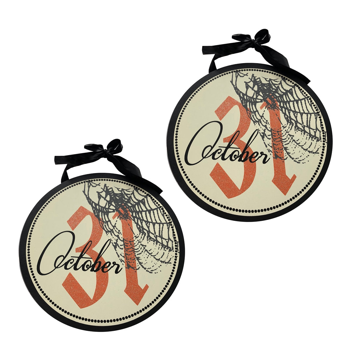 Set of 2, 12x12" Halloween Circle Sign
