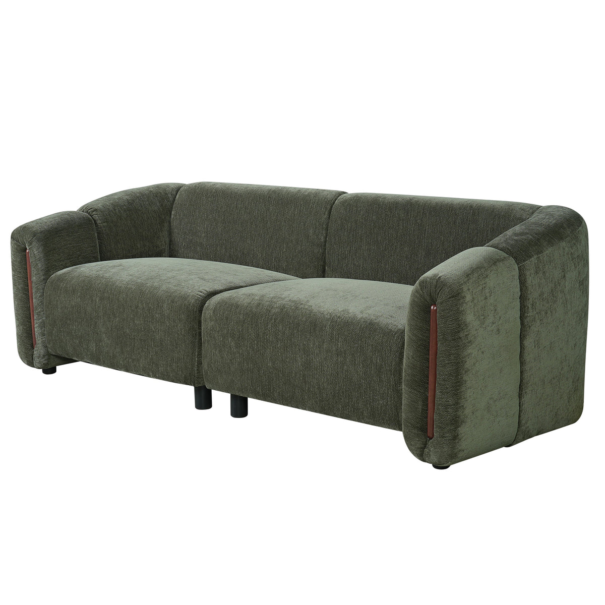 87.4" Modern Minimalist Curved Block Sofa
