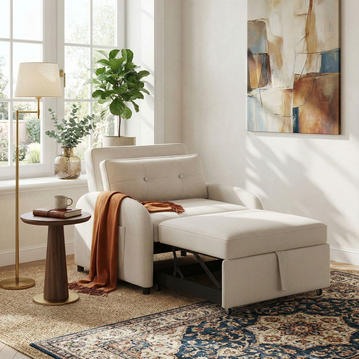 3 In 1 Convertible Sleeper Sofa Bed for Living Room