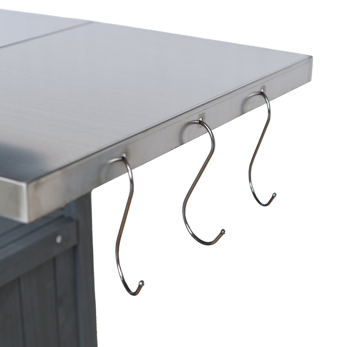 54.33" Farmhouse Rolling Outdoor Kitchen Cart