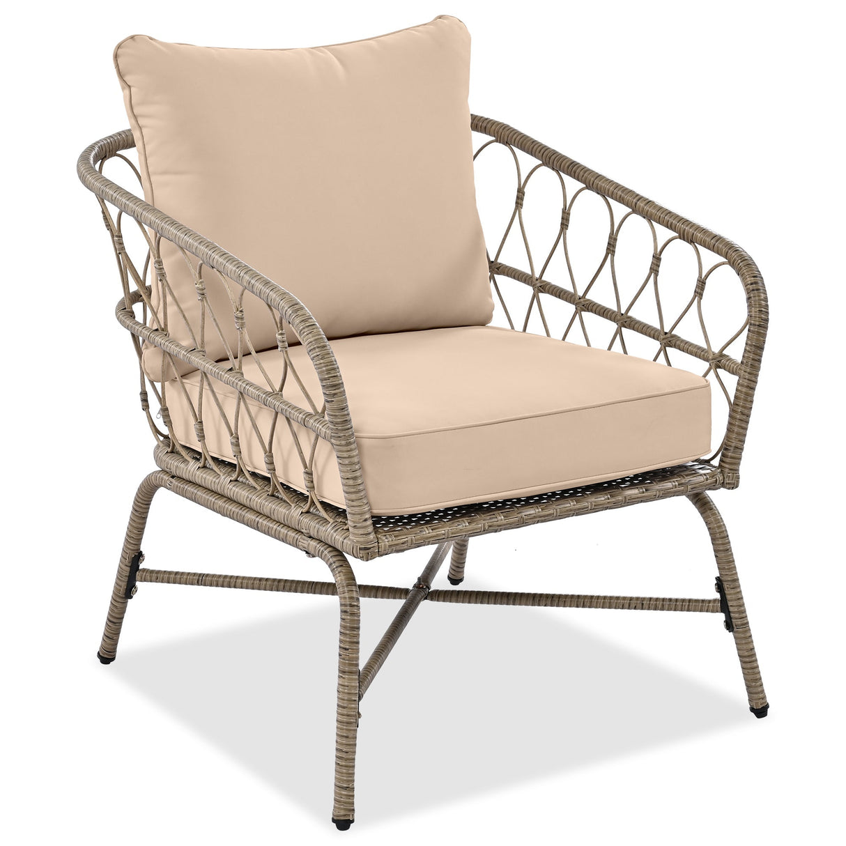 GO Bohemia-Inspired 4-Person Outdoor Seating Group with Removable Cushions