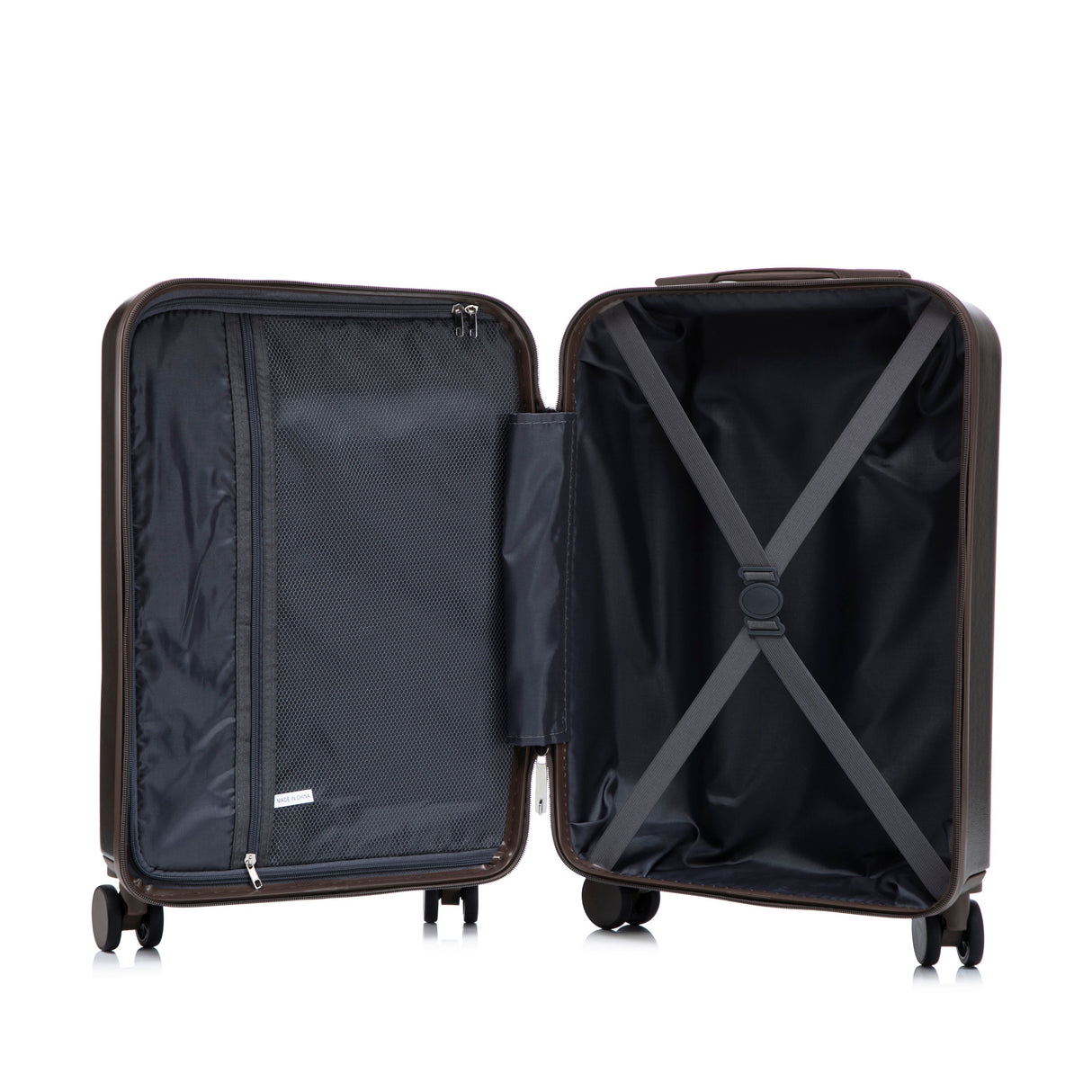 14' & 20' ABS Spinner Wheel Luggage Set with Cosmetic Case