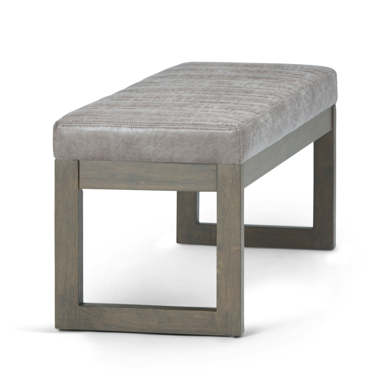 Casey Ottoman Bench - Distressed Grey Taupe