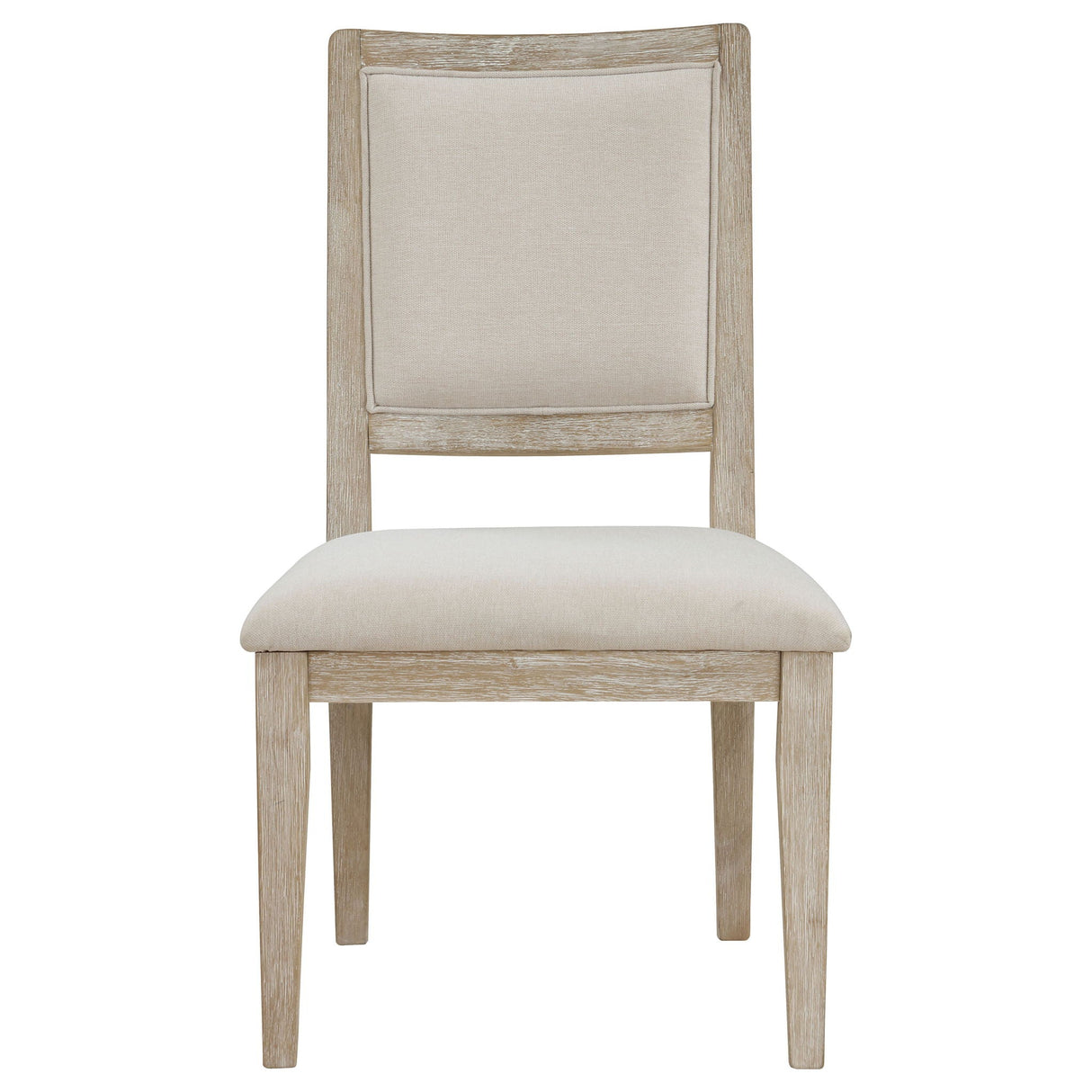 Rodota - 5 Piece Round Dining Table Set With Upholstered Chairs - White Washed