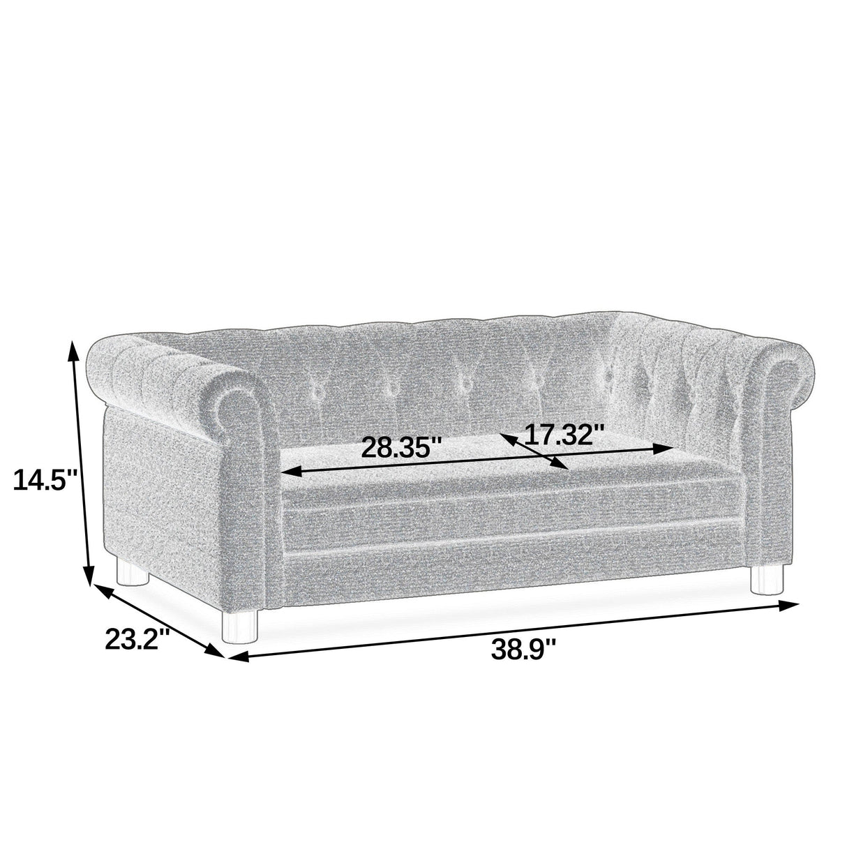 Elegant Rectangular Pet Bed for Small and Medium Dogs - Dark Brown