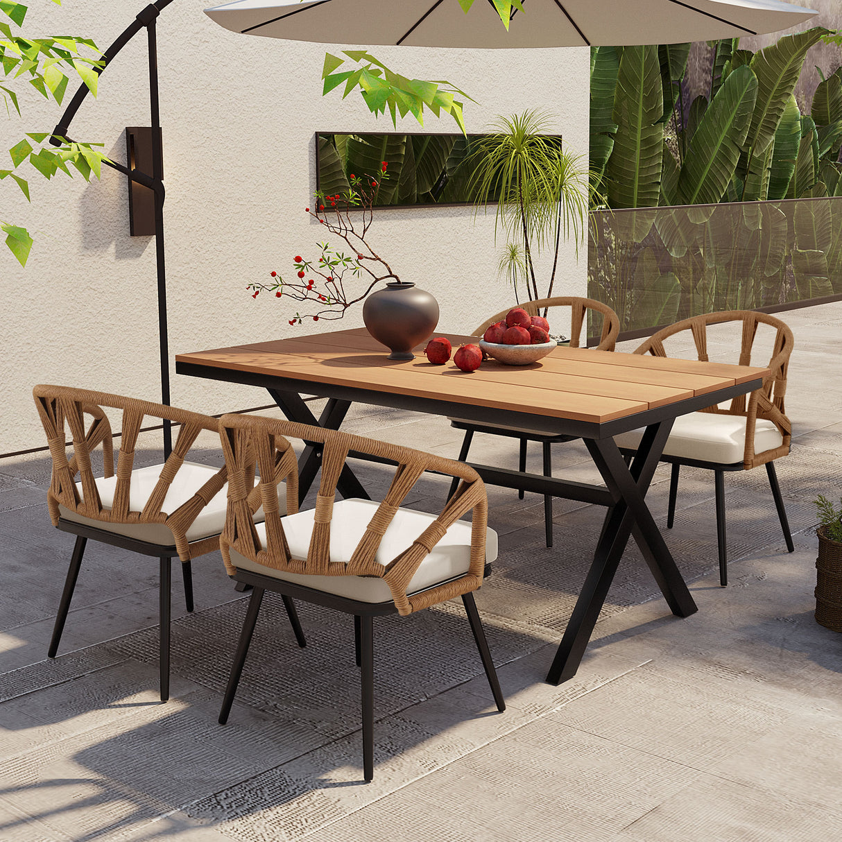 Contemporary-Weather-Resistant-Outdoor-Dining-Set-Outdoor-Dining-Sets