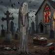 Outdoor-Halloween-Decorations-Skeleton-Witch,-Sound-and-Motion-Activated-Animated-Prop-Halloween-Decor