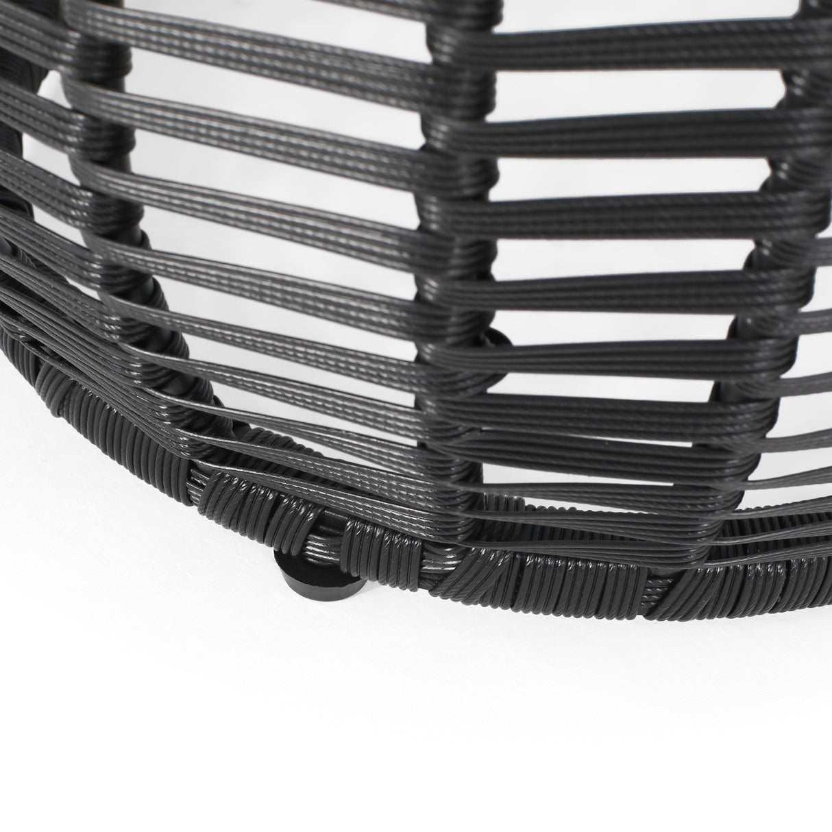 Boho ARIAS Side Table with Tempered Glass Top and Rattan Wrap