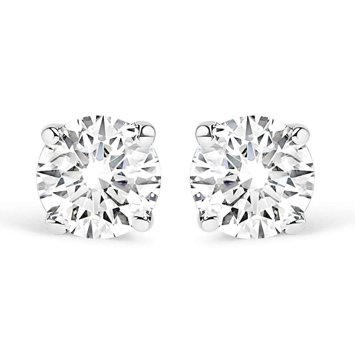 14K Gold 1/2 Cttw Lab Grown Diamond Solitaire Stud Earrings