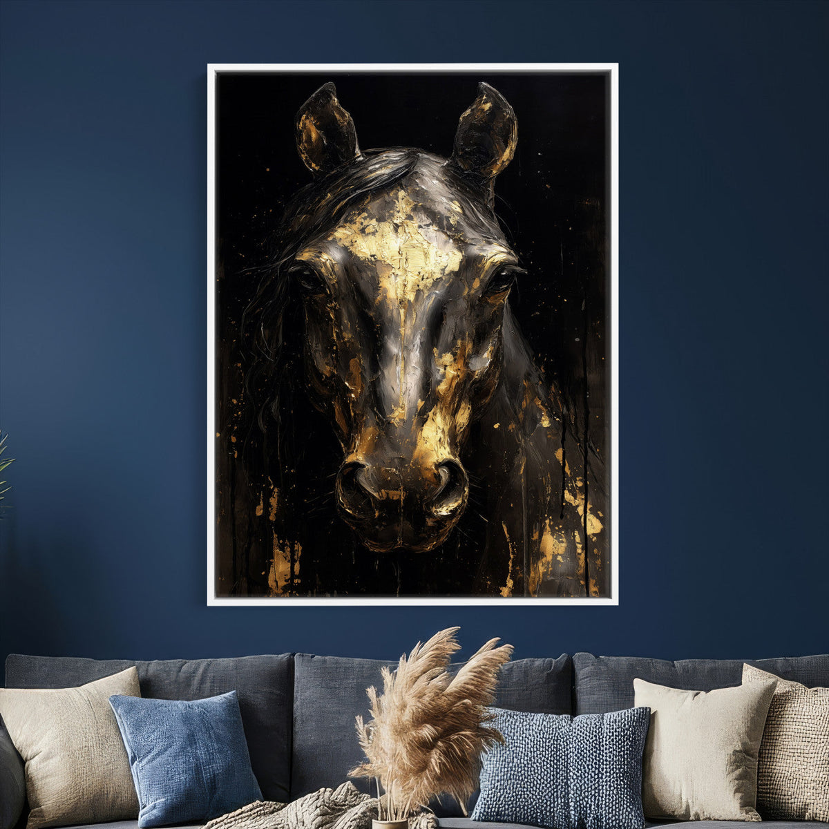 Abstract Horse Wall Art Canvas Print – Painting Style