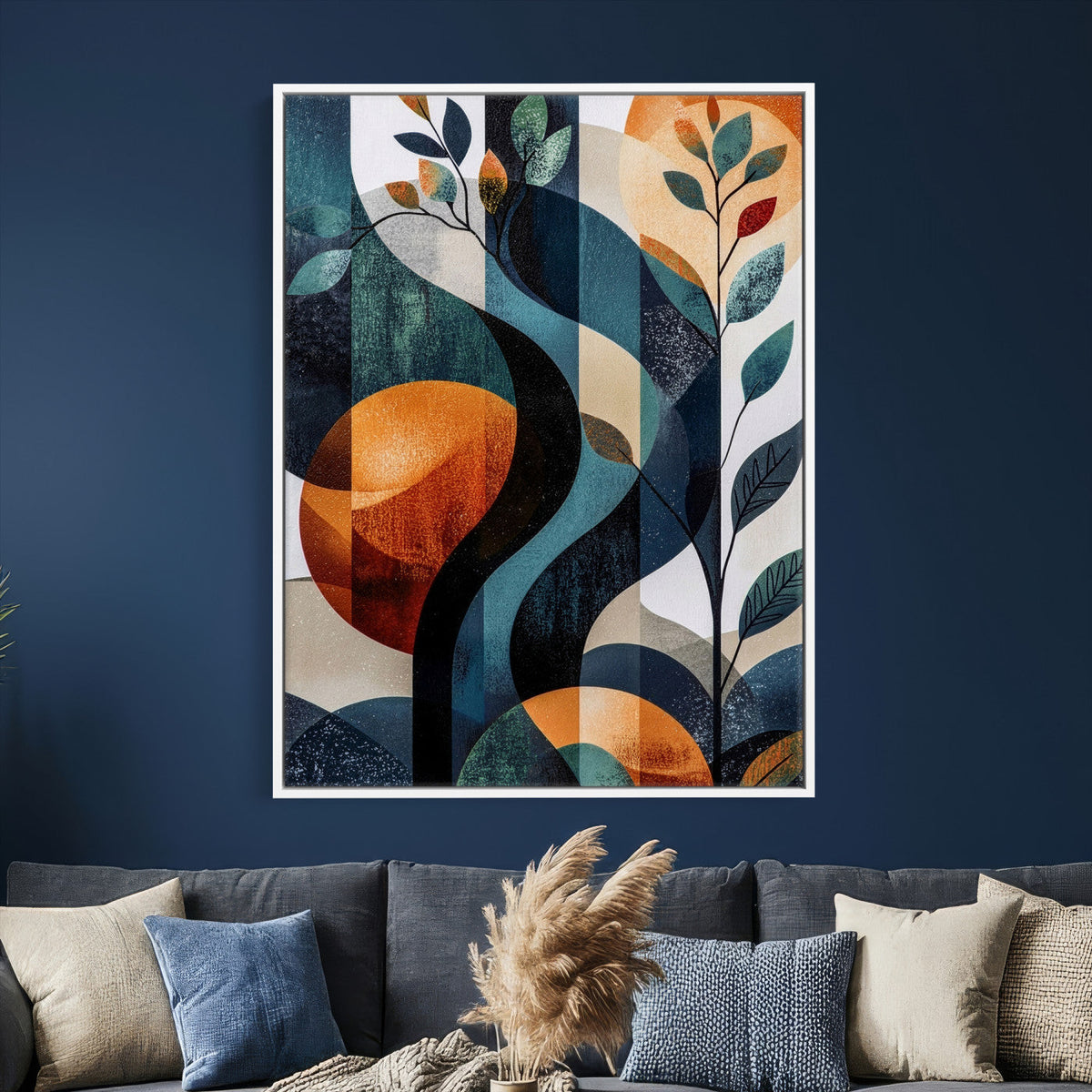 Abstract Flower Wall Art Canvas Print