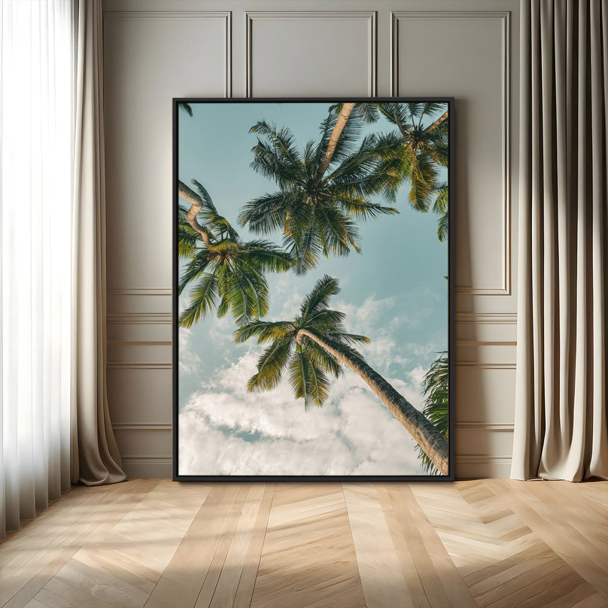 Tropical Palm Trees Wall Art Canvas Print – Coastal Nature