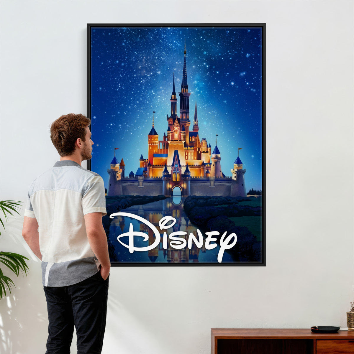 Disney Castle Wall Art – Framed Magic Kingdom Canvas