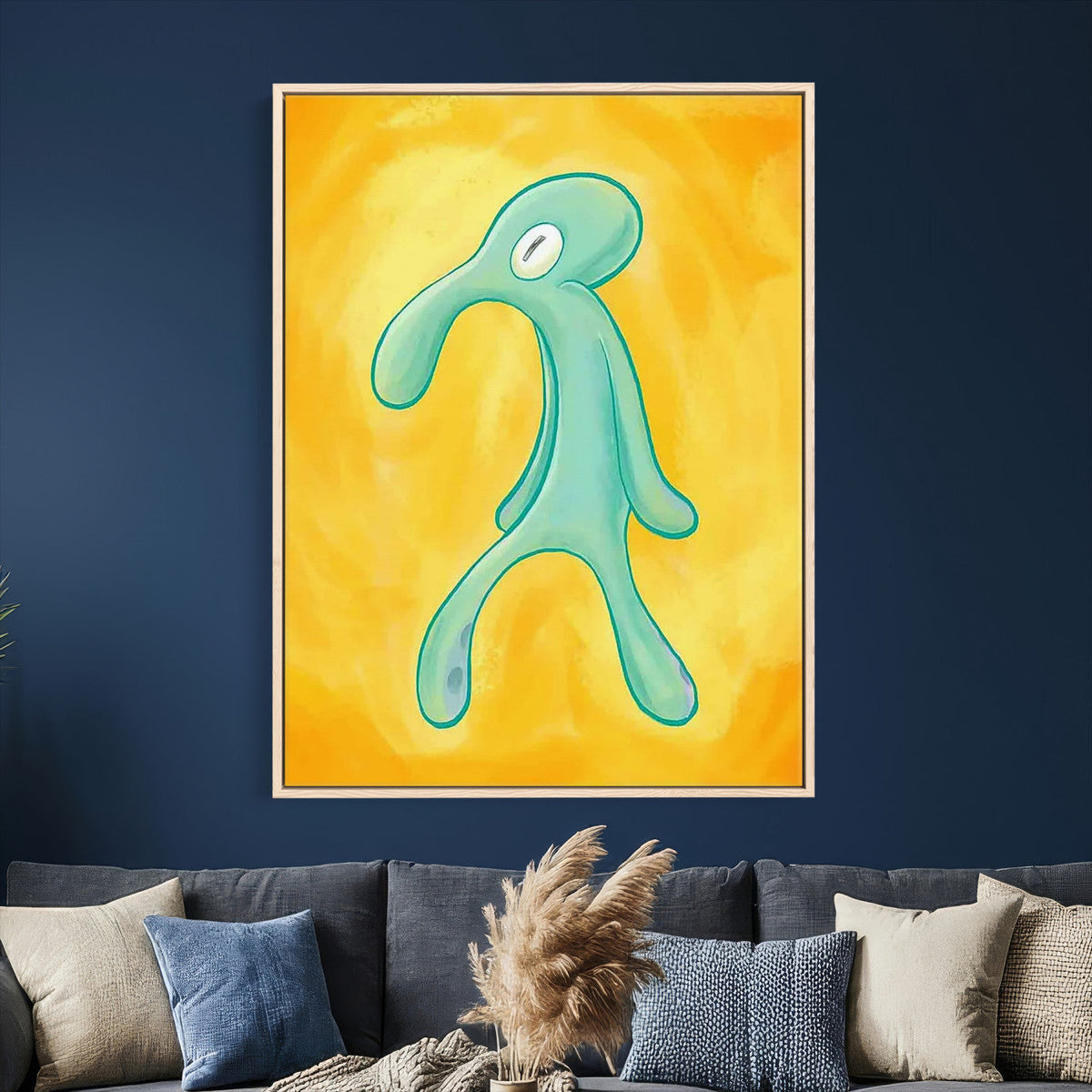 Squidward Tentacles Wall Art Canvas Print – Bold and Brash