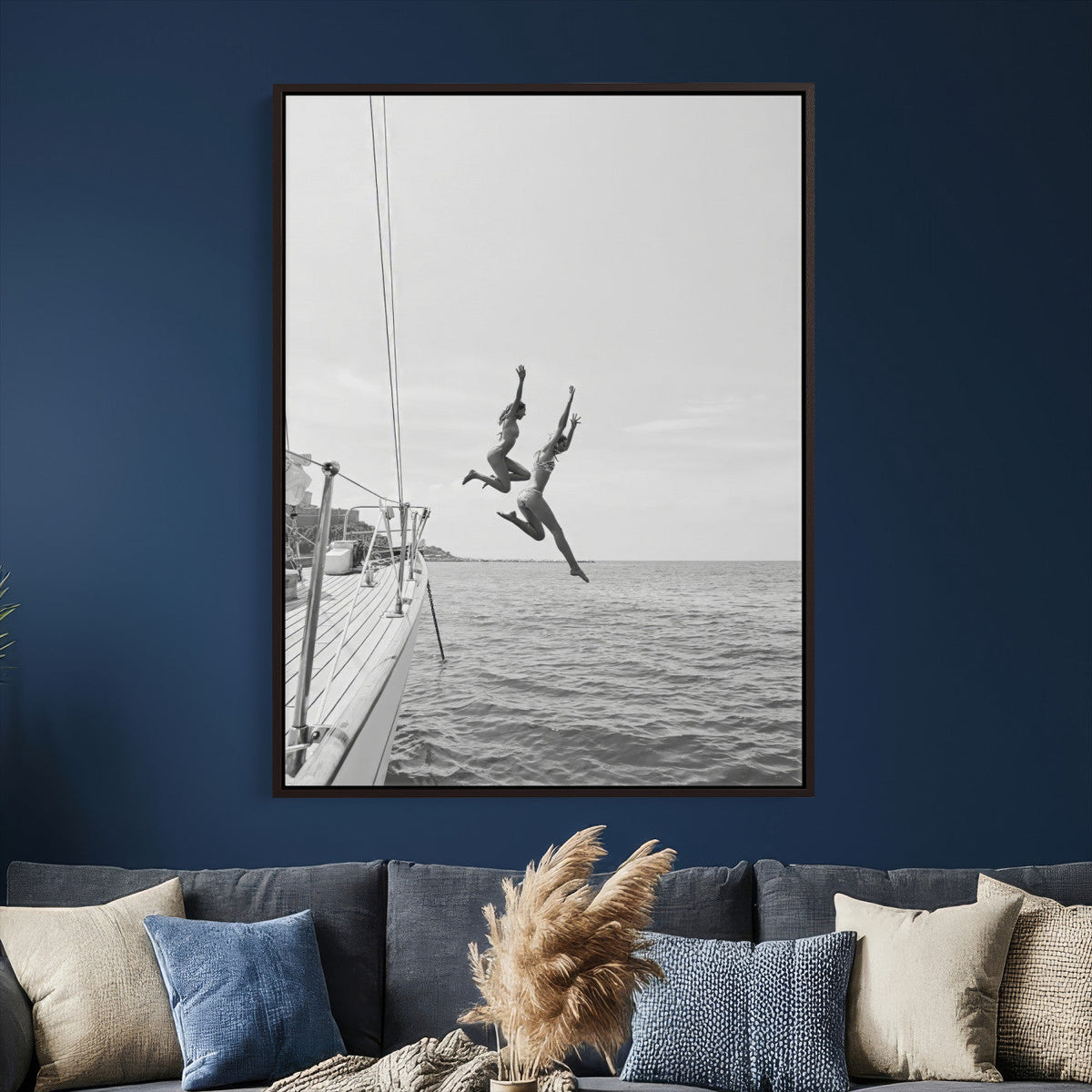 Ocean Dive Wall Art – Summer Splash Canvas Print, Waves &