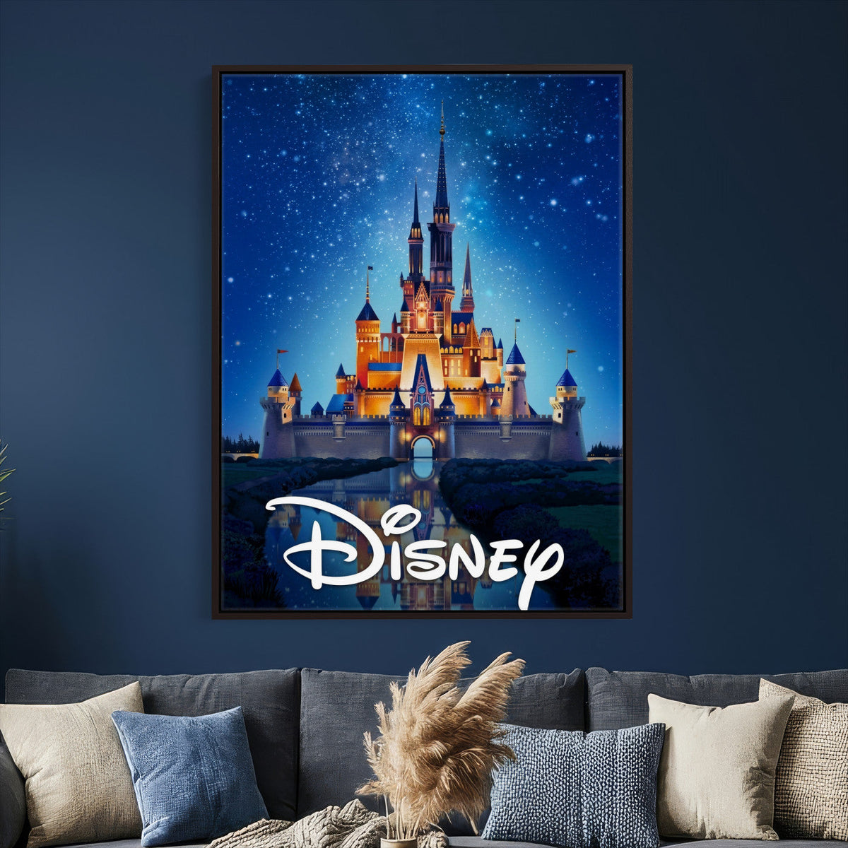 Disney Castle Wall Art – Framed Magic Kingdom Canvas