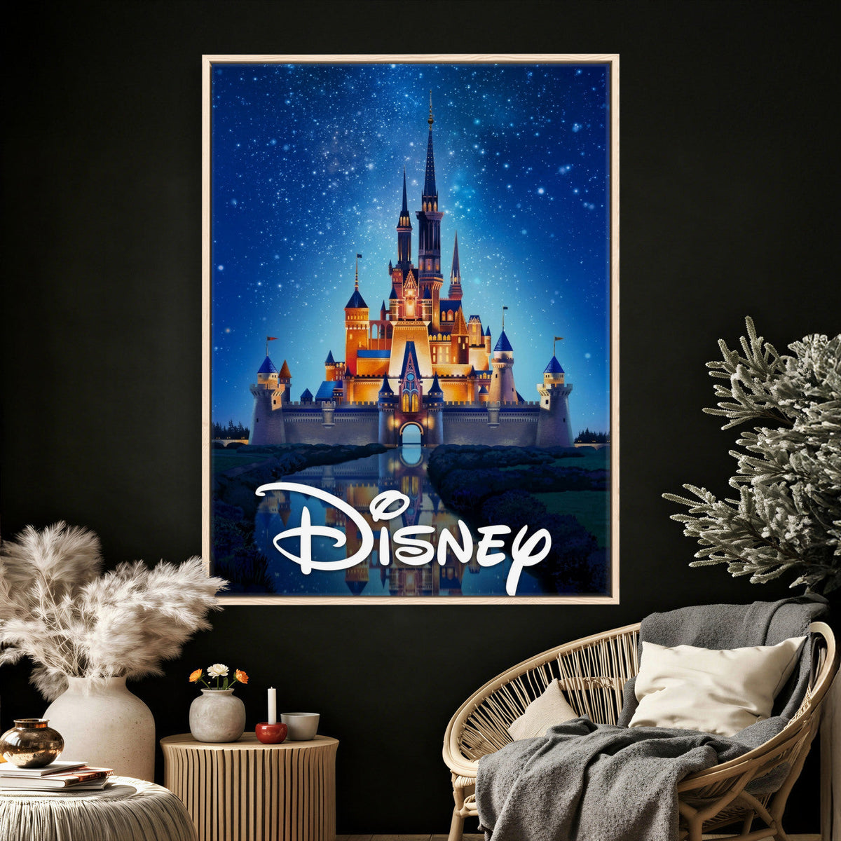 Disney Castle Wall Art – Framed Magic Kingdom Canvas