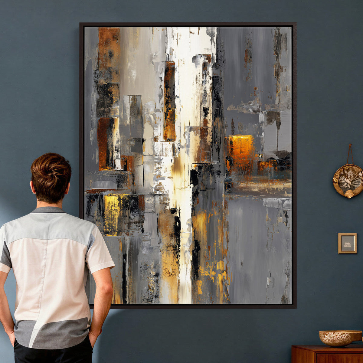 Abstract Urban Reflection Wall Art Canvas Print