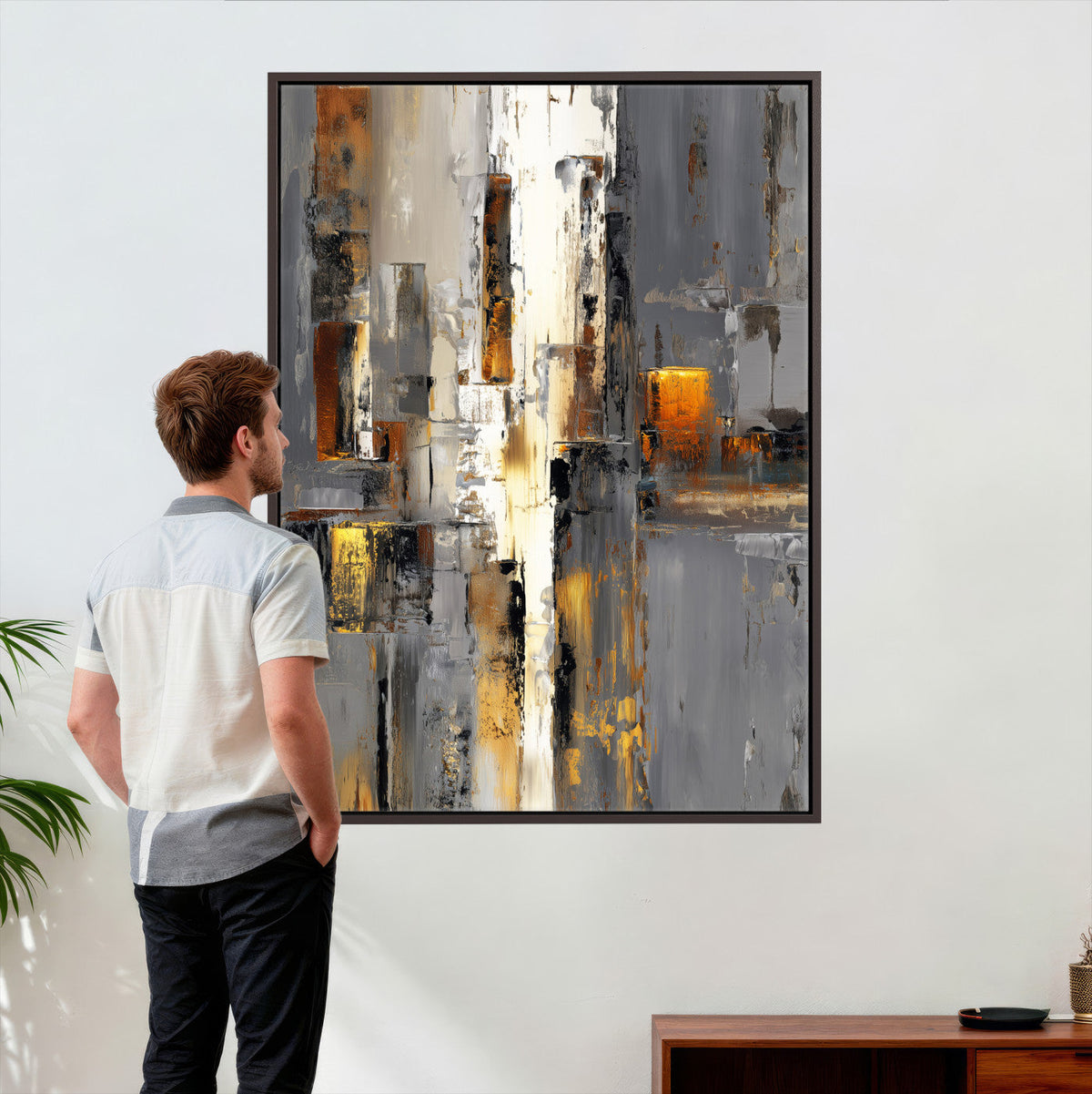 Abstract Urban Reflection Wall Art Canvas Print