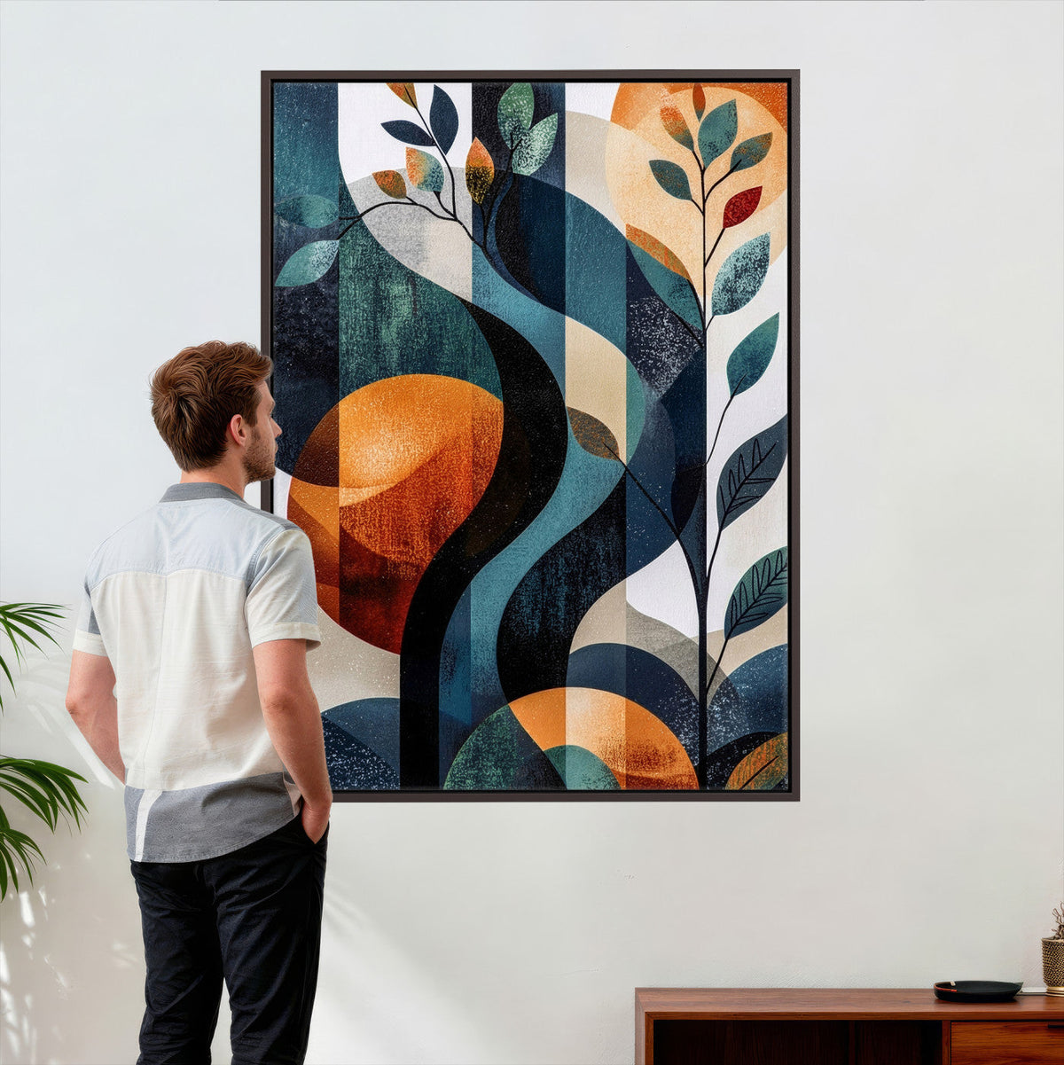 Abstract Flower Wall Art Canvas Print