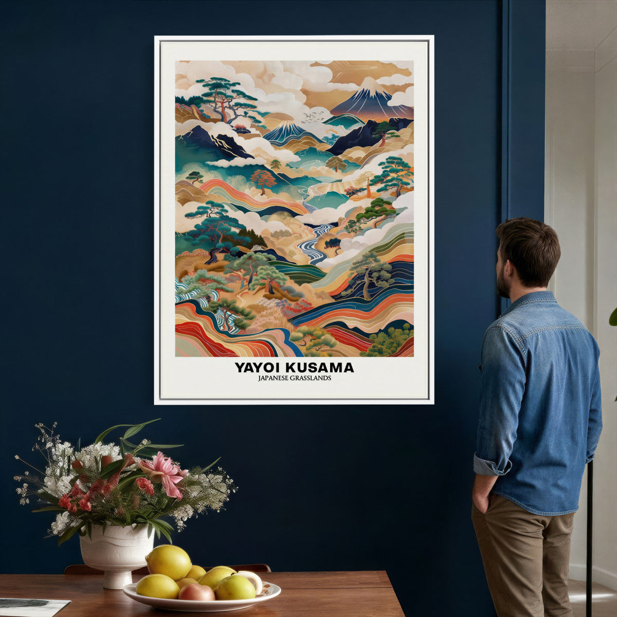Yayoi Kusama Japanese Landscape Wall Art Canvas Print,
