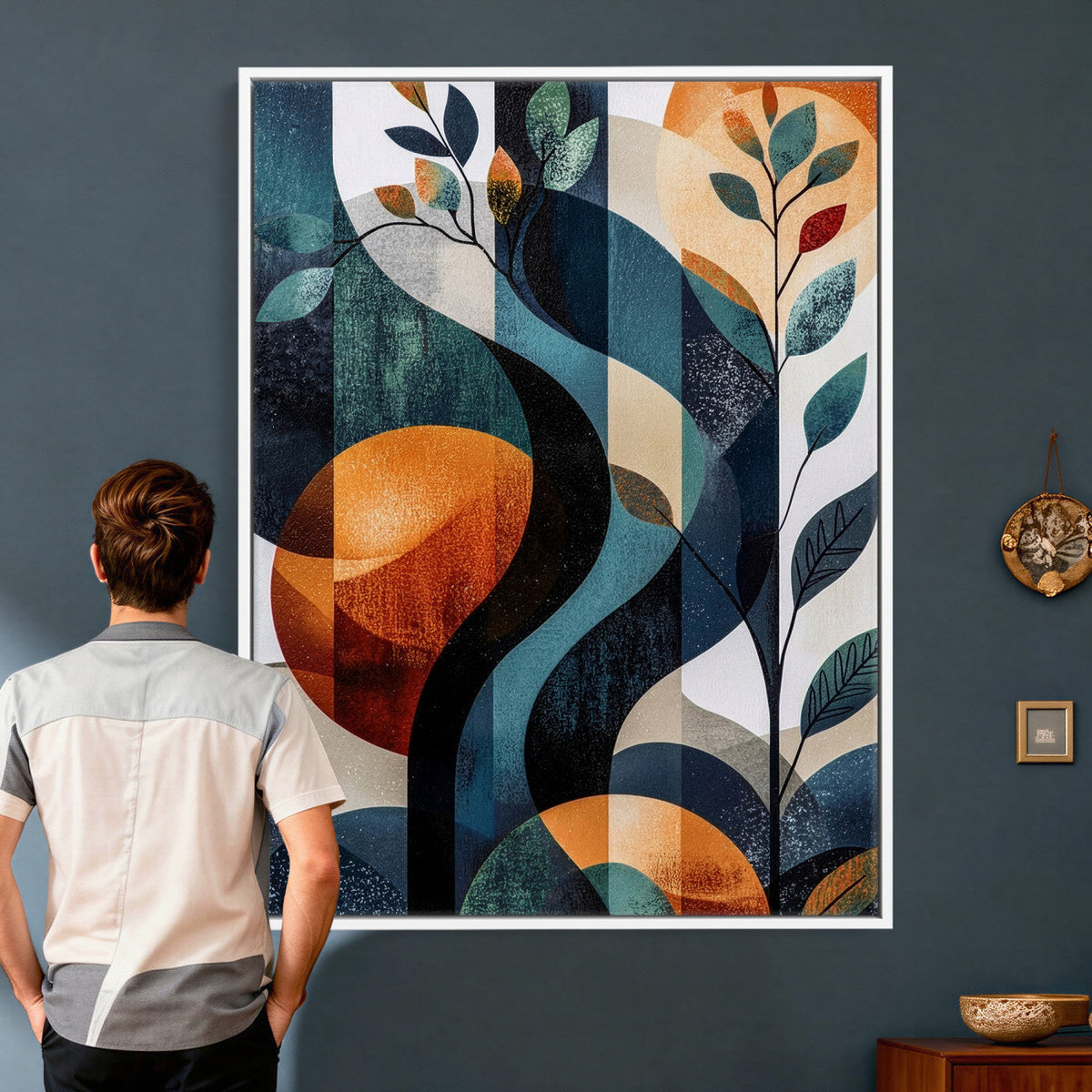 Abstract Flower Wall Art Canvas Print