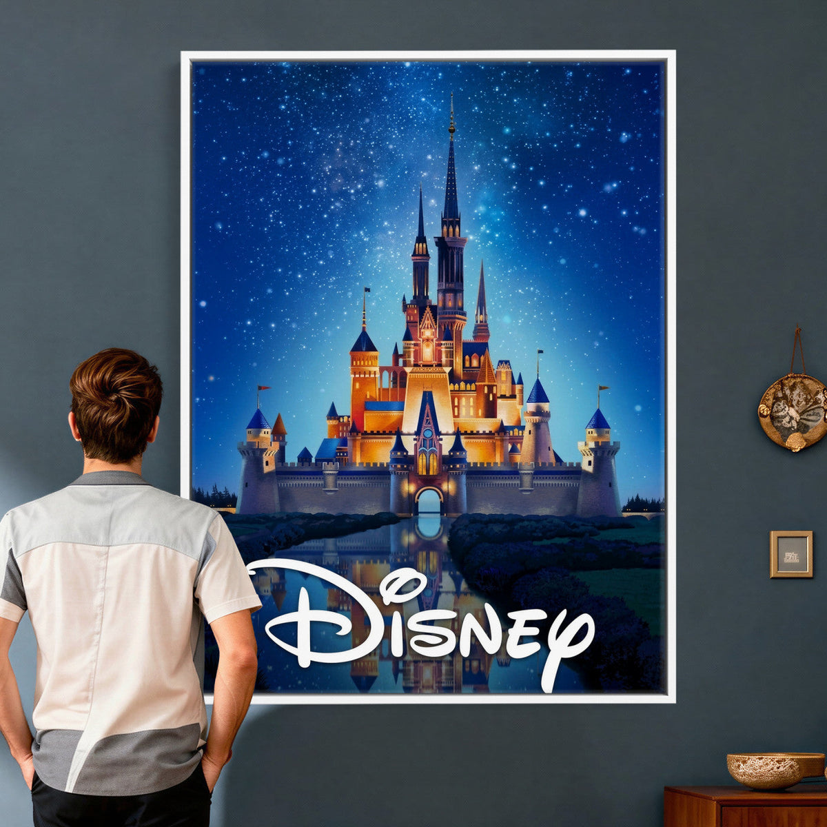 Disney Castle Wall Art – Framed Magic Kingdom Canvas