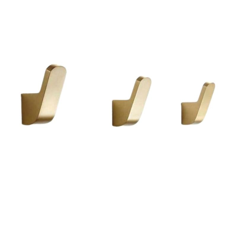 Brass Wall Hooks Modern Golden Robe Coat Towel Hook Set