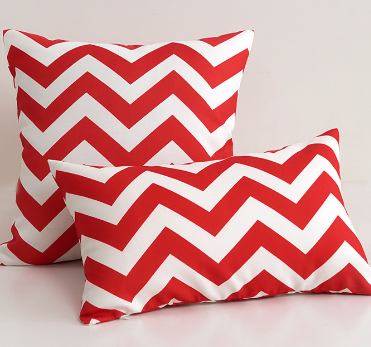 Set of 2 Stripes/Waving Outdoor Waterproof Throw Pillows (With Inserts) 2 sizes