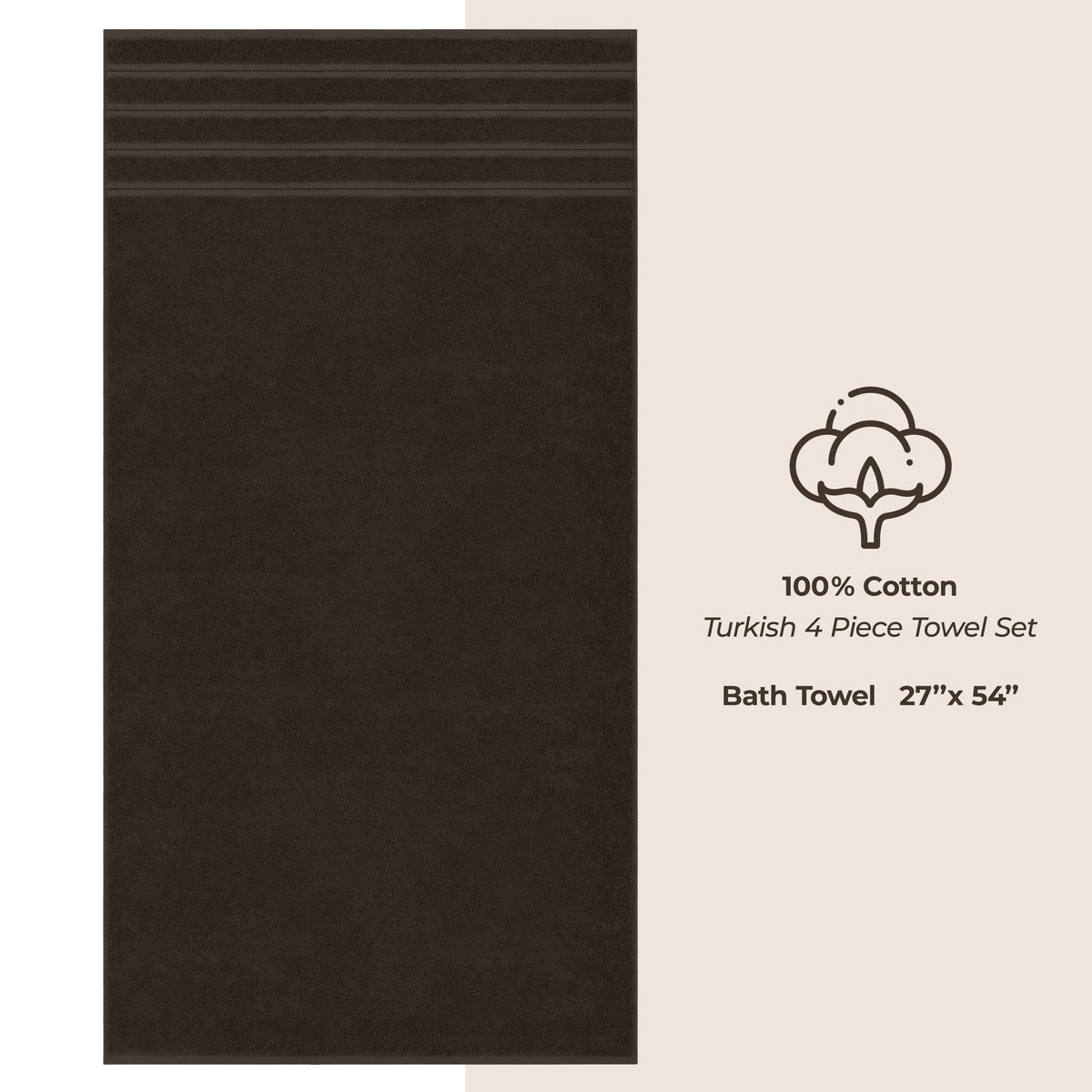American Soft Linen 100% Cotton Turkish Towels for Bathroom, 4 Pack Bath Towel Set, Super Soft, Extra Large Bath Towels