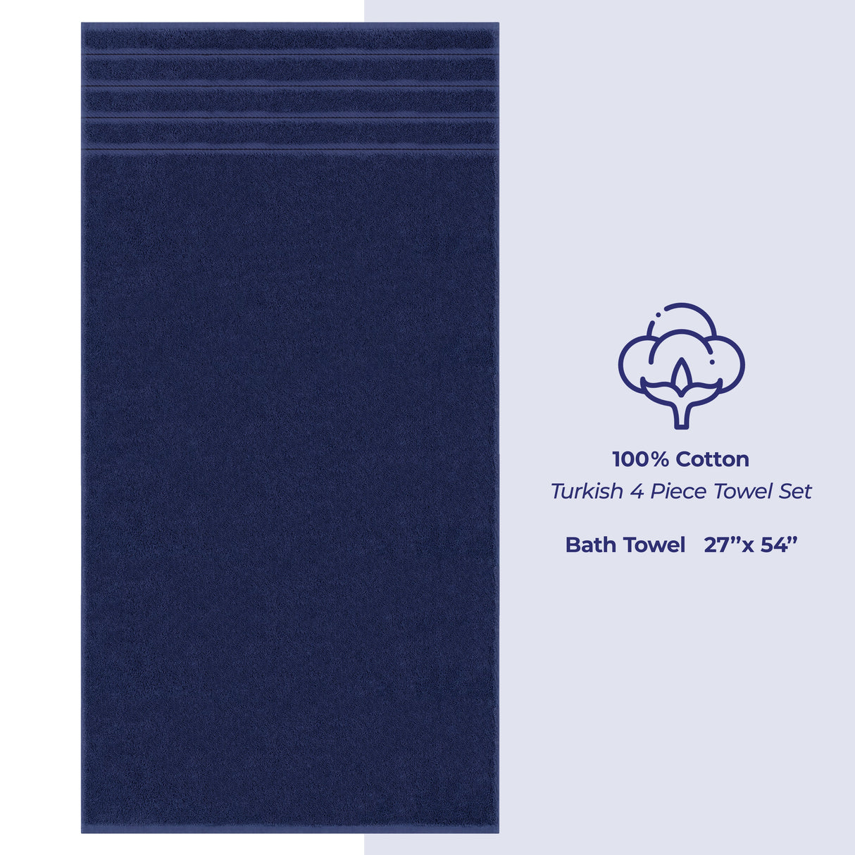 American Soft Linen 100% Cotton Turkish Towels for Bathroom, 4 Pack Bath Towel Set, Super Soft, Extra Large Bath Towels