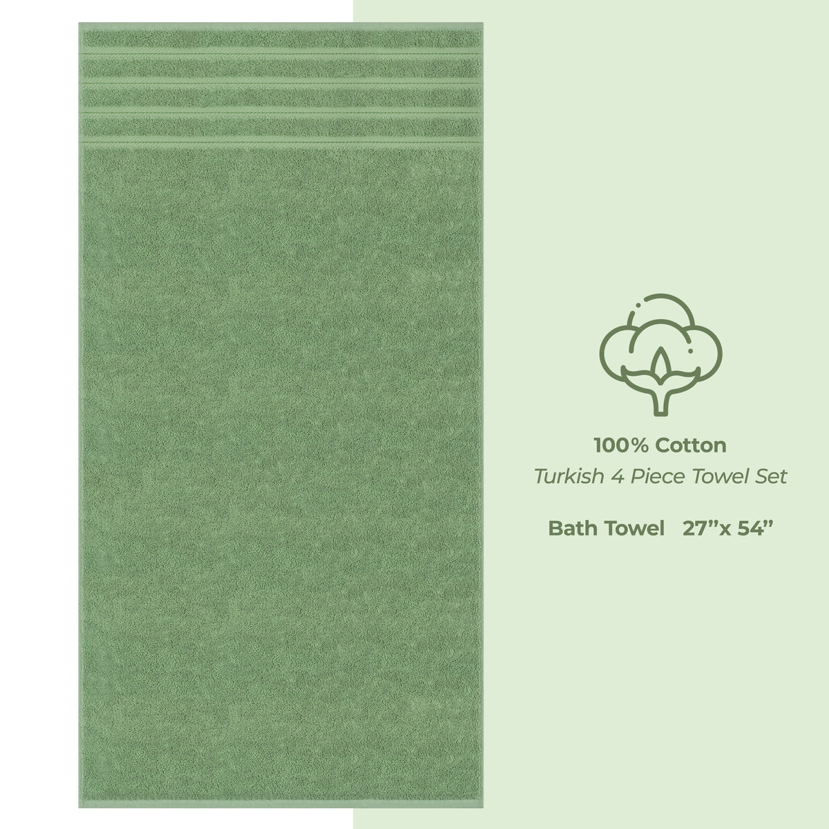 American Soft Linen 100% Cotton Turkish Towels for Bathroom, 4 Pack Bath Towel Set, Super Soft, Extra Large Bath Towels