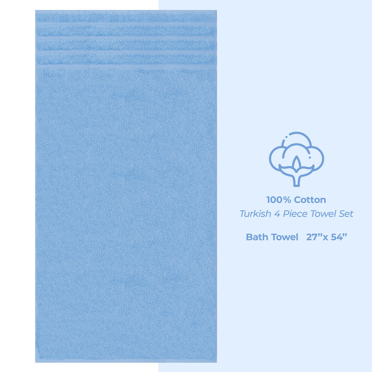 American Soft Linen 100% Cotton Turkish Towels for Bathroom, 4 Pack Bath Towel Set, Super Soft, Extra Large Bath Towels