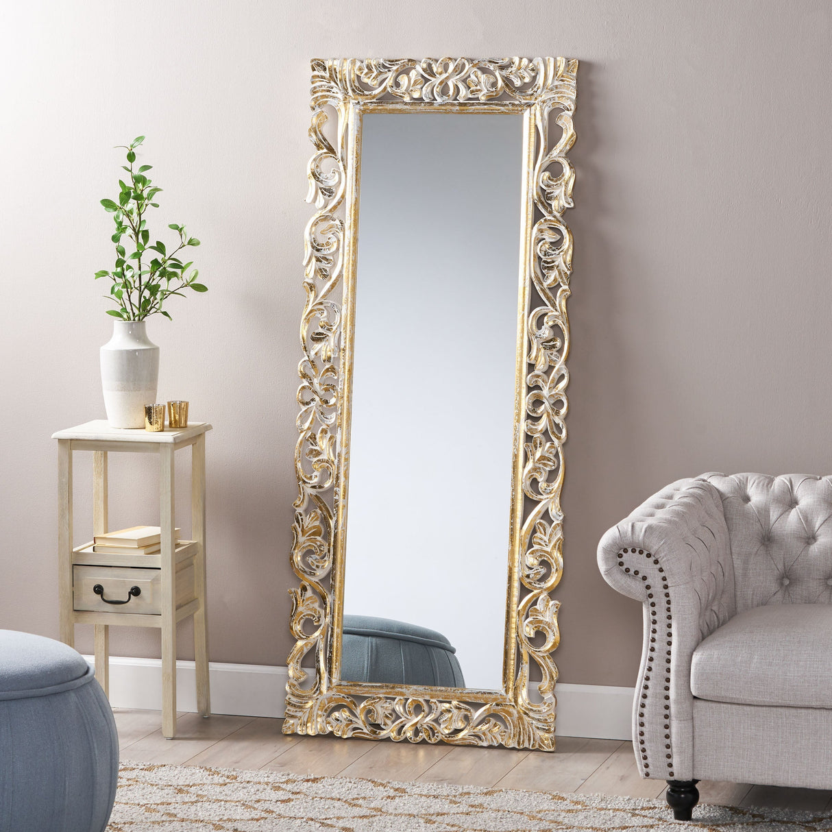 Rectangle Carved Mirror