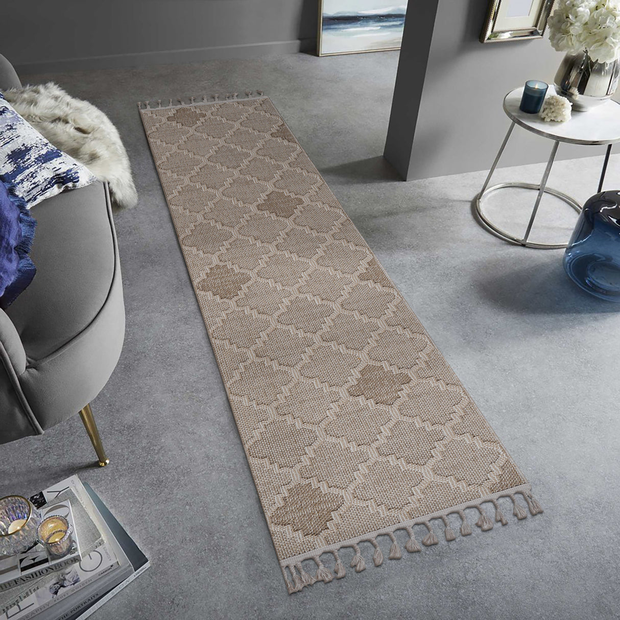 NAAR Guros Collection Trellis Indoor/Outdoor Area Rug