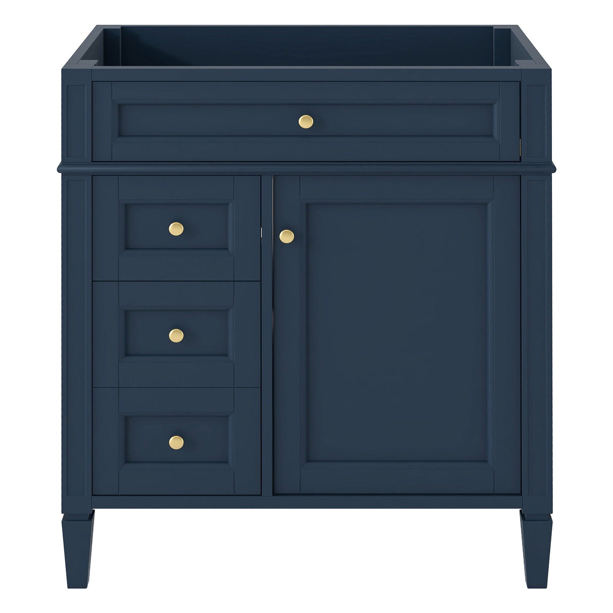 Bathroom Vanity With 2 Drawers and Tip-Out Drawer Storage Cabinet