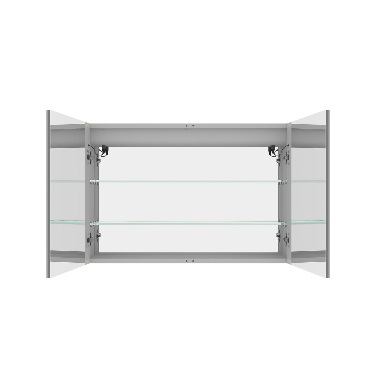 LED Medicine Cabinet With Mirror, Double Door With Defogger, Dimmer, Surface Mount