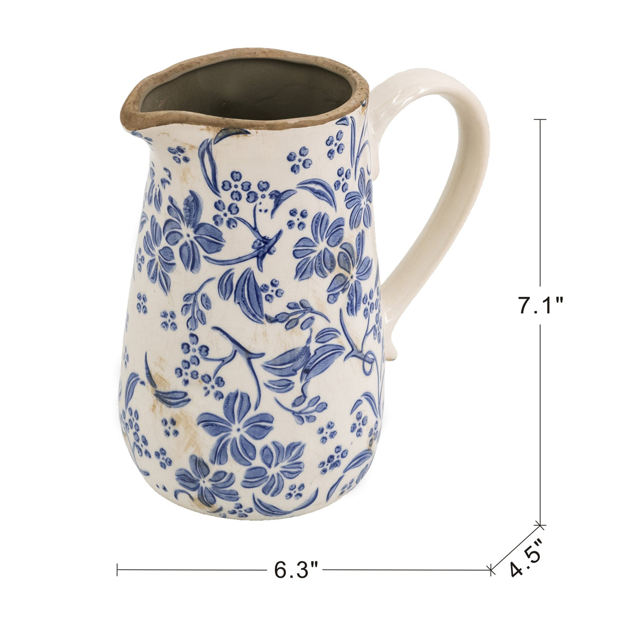Ceramic Pitcher Vase With Handle