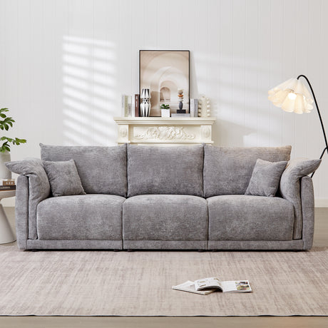 98.5'-3-Seater-Sofa-in-Contemporary-Grey-Sofas-&-Sectionals