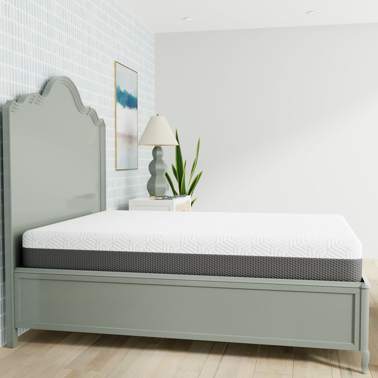 Omne Fria 10" Medium Firm Memory Foam Mattress with cooling cover