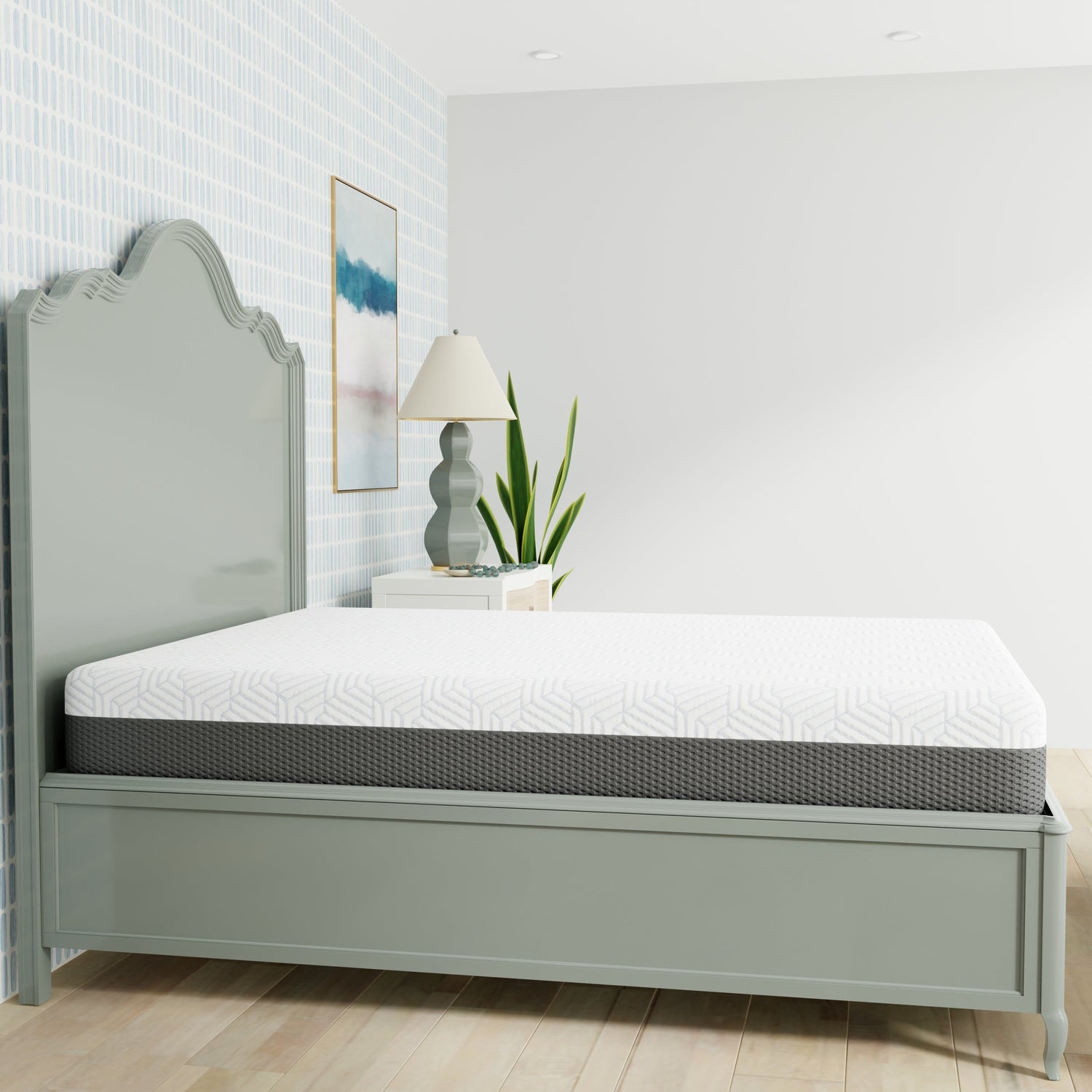 Omne Fria 10" Medium Firm Memory Foam Mattress with cooling cover