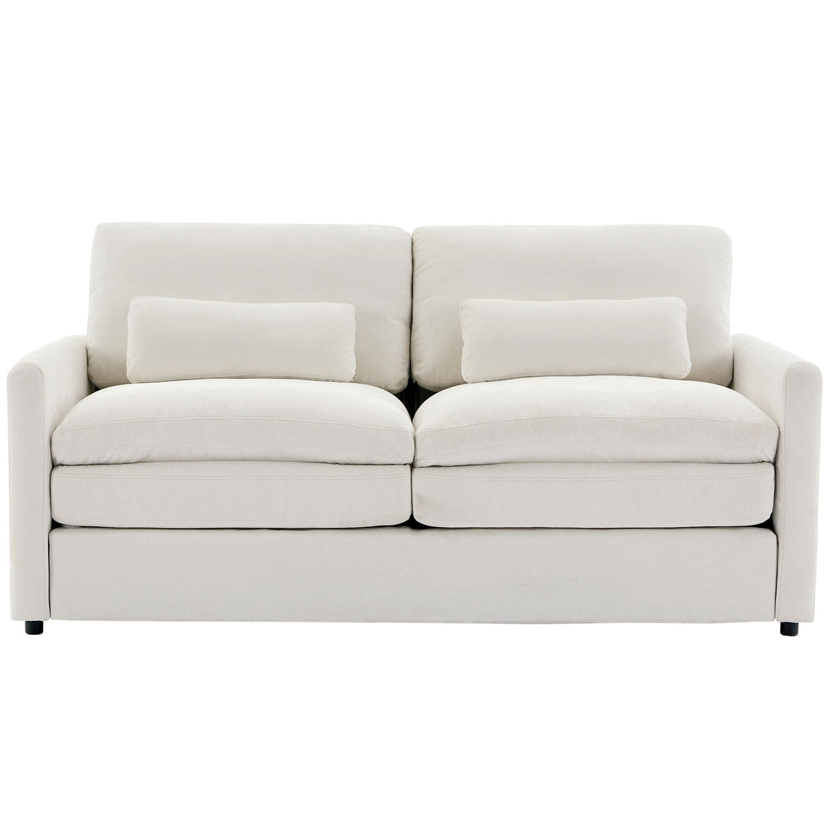Cozy Upholstered Cushion Loveseat Sofa For Living Room