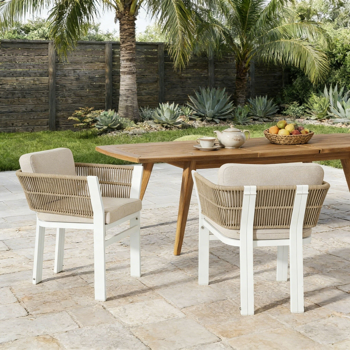 Outdoor Dining Chair, All-Weather Patio Seating For Backyard (Set of 2)