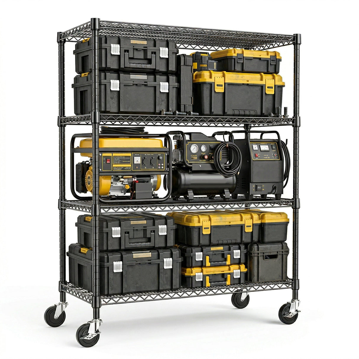 2640 LBS Industrial Metal 4 Tier Shelving