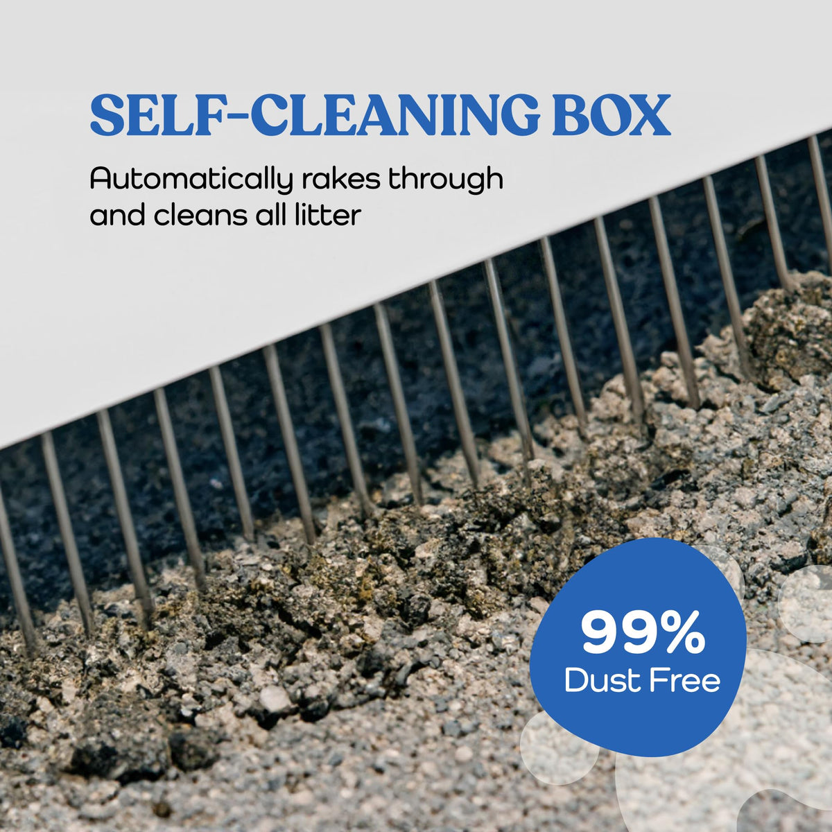 Smart Cat Litter Box with Wide Opening