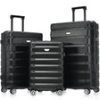 Hardshell-Luggage-Set-3-Piece,-Durable-ABS+PC-Travel-Suitcase-with-Spinner-Wheels-for-Men-Women-(20/24/28-Inch)-Luggage-Sets