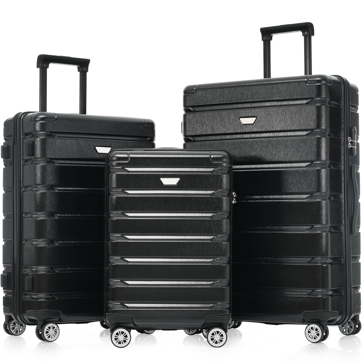 Hardshell-Luggage-Set-3-Piece,-Durable-ABS+PC-Travel-Suitcase-with-Spinner-Wheels-for-Men-Women-(20/24/28-Inch)-Luggage-Sets