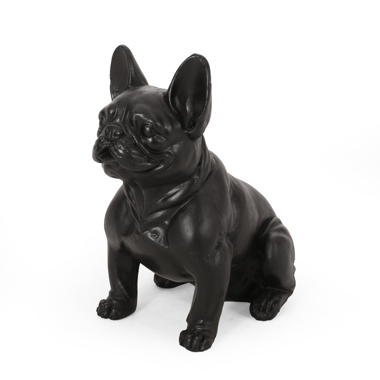 Dog Garden Sculpture, Outdoor French Bulldog Garden Statue, Matte Black
