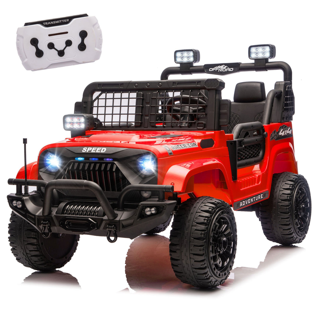 24V Two-Seater Kids Ride-On Electric Truck with Parental Control